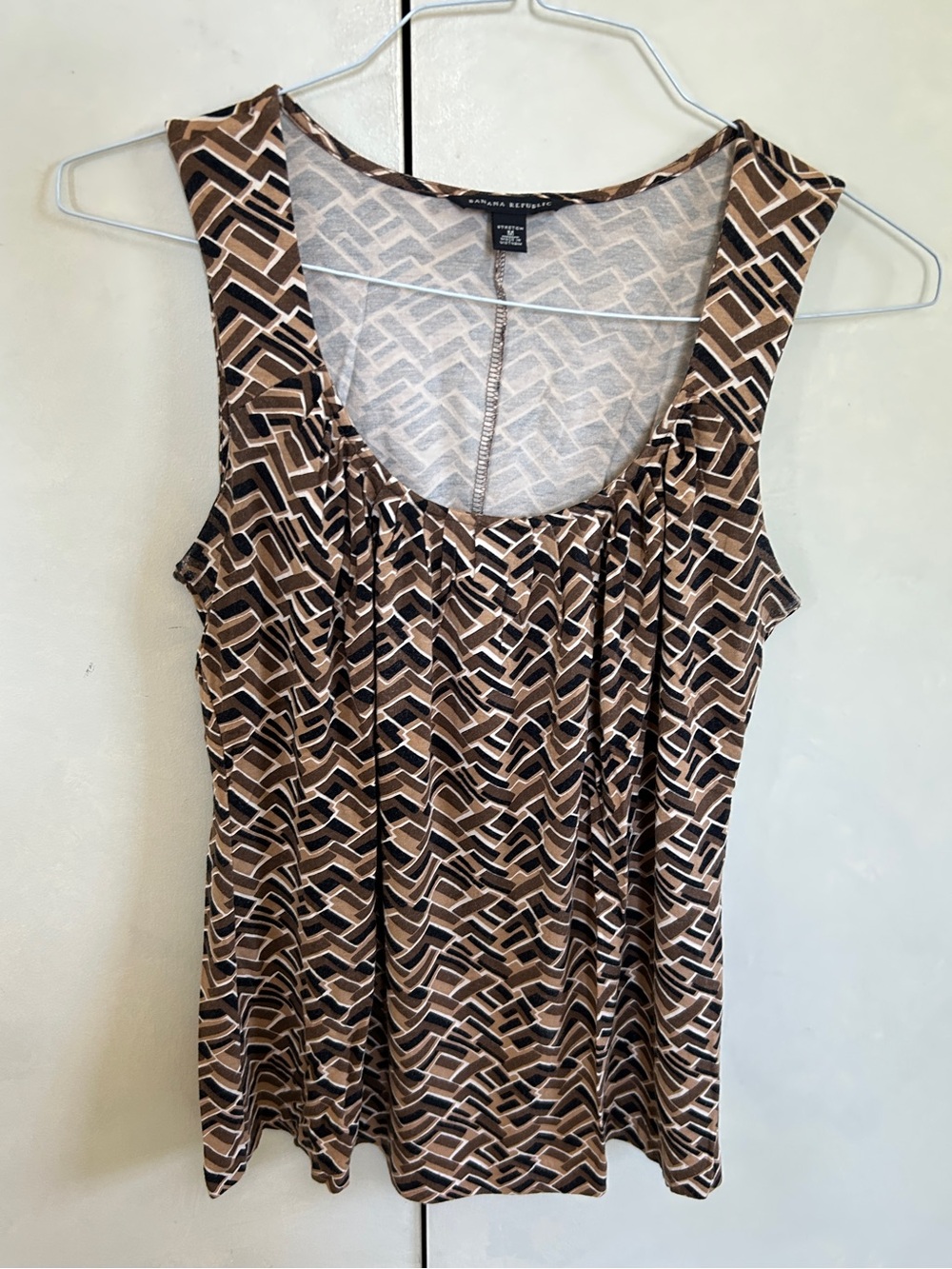 Banana Republic Brown & Black Geometric Tank Top